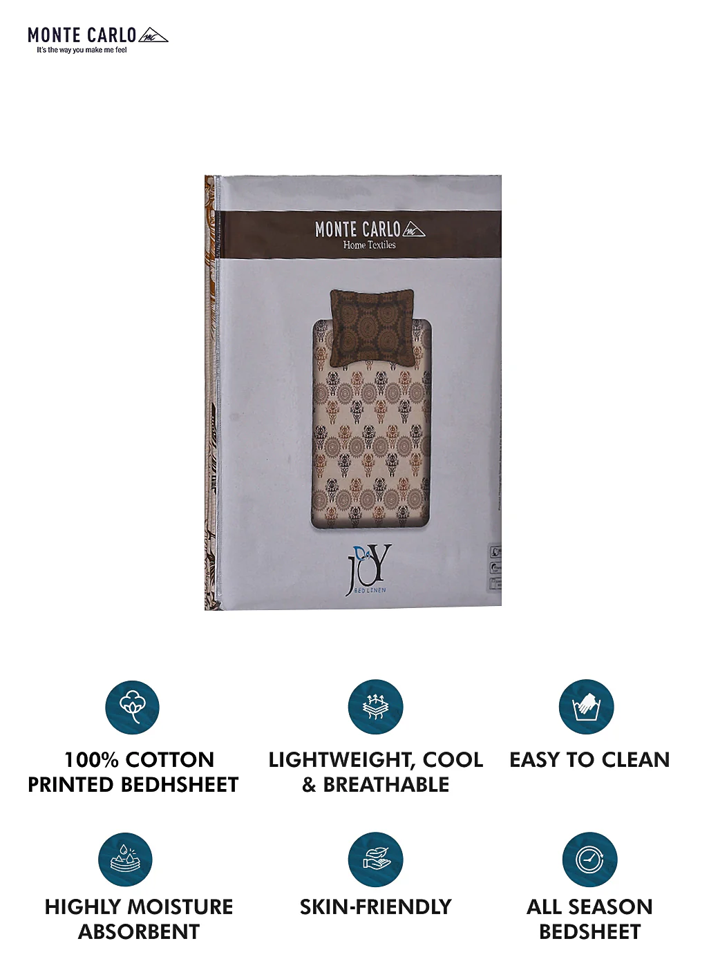144TC Pure Cotton Single Bedsheet with 2 Pillow Covers - Image 10