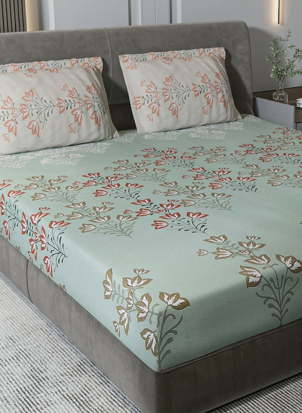 180TC Pure Cotton King Bedsheet with 2 Pillow Covers - Image 4