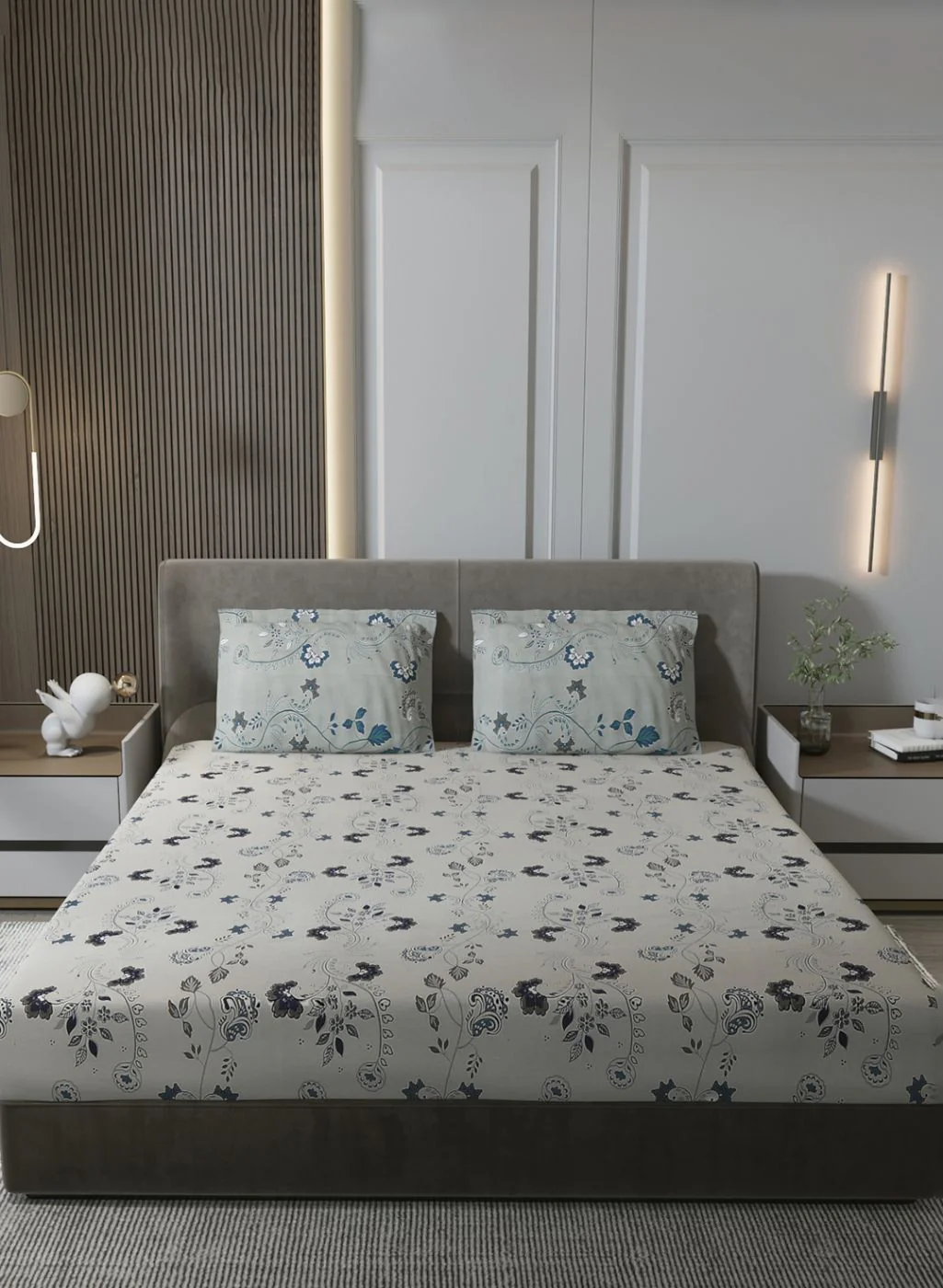 180TC Pure Cotton King Bedsheet with 2 Pillow Covers - Image 3