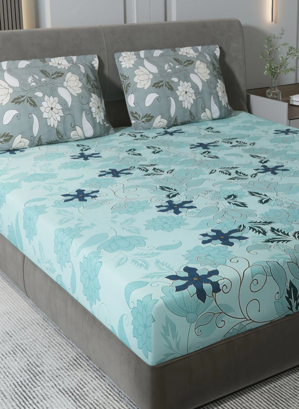 180TC Pure Cotton King Bedsheet with 2 Pillow Covers - Image 4