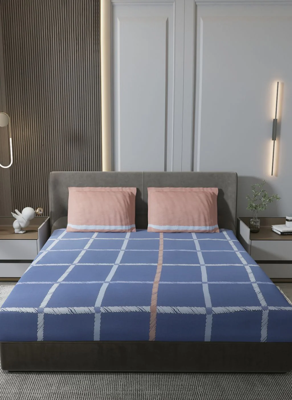 200TC Pure Cotton King Bedsheet with 2 Pillow Covers - Image 2