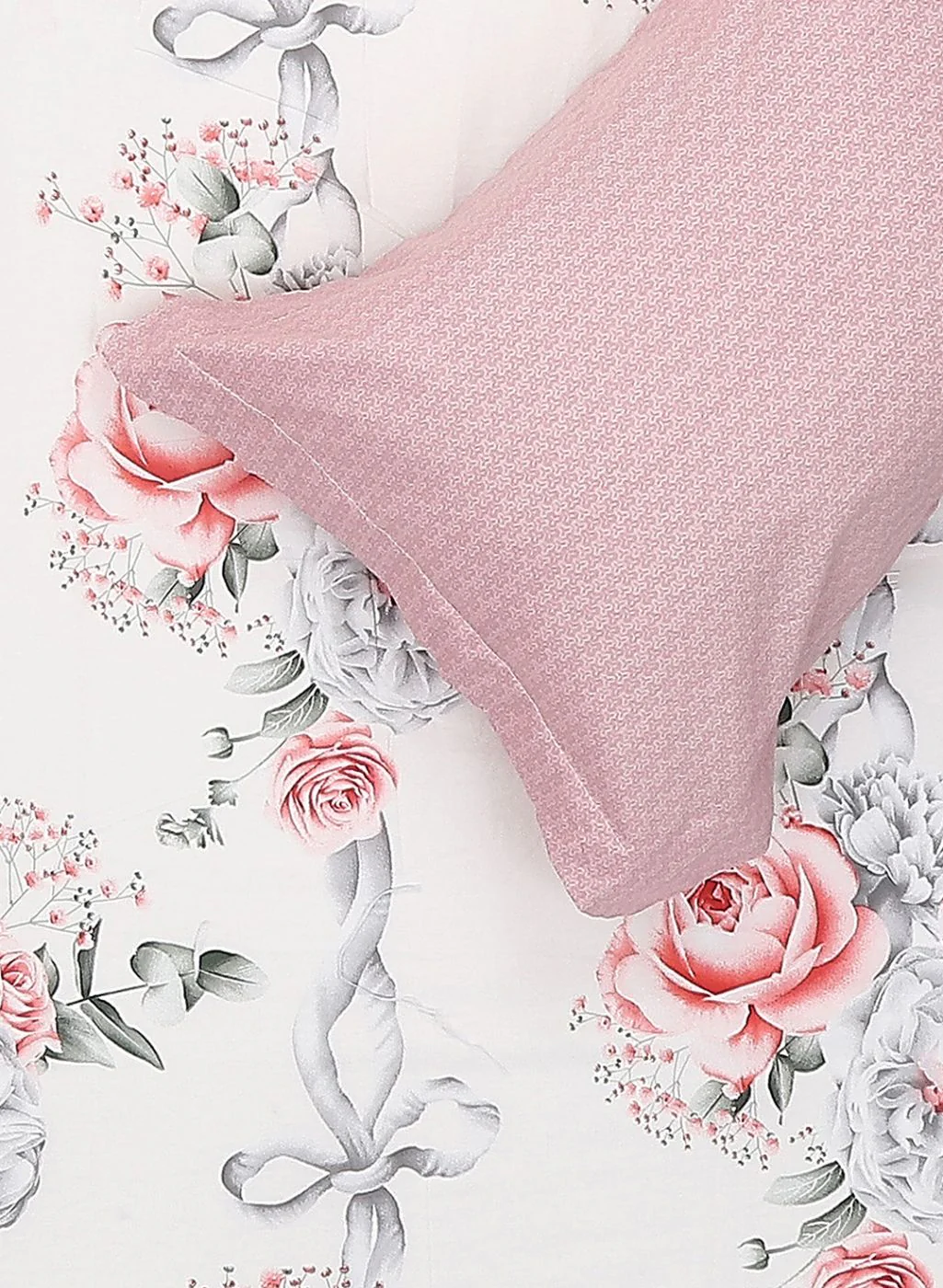 200TC Pure Cotton Queen Bedsheet with 2 Pillow Covers - Image 5