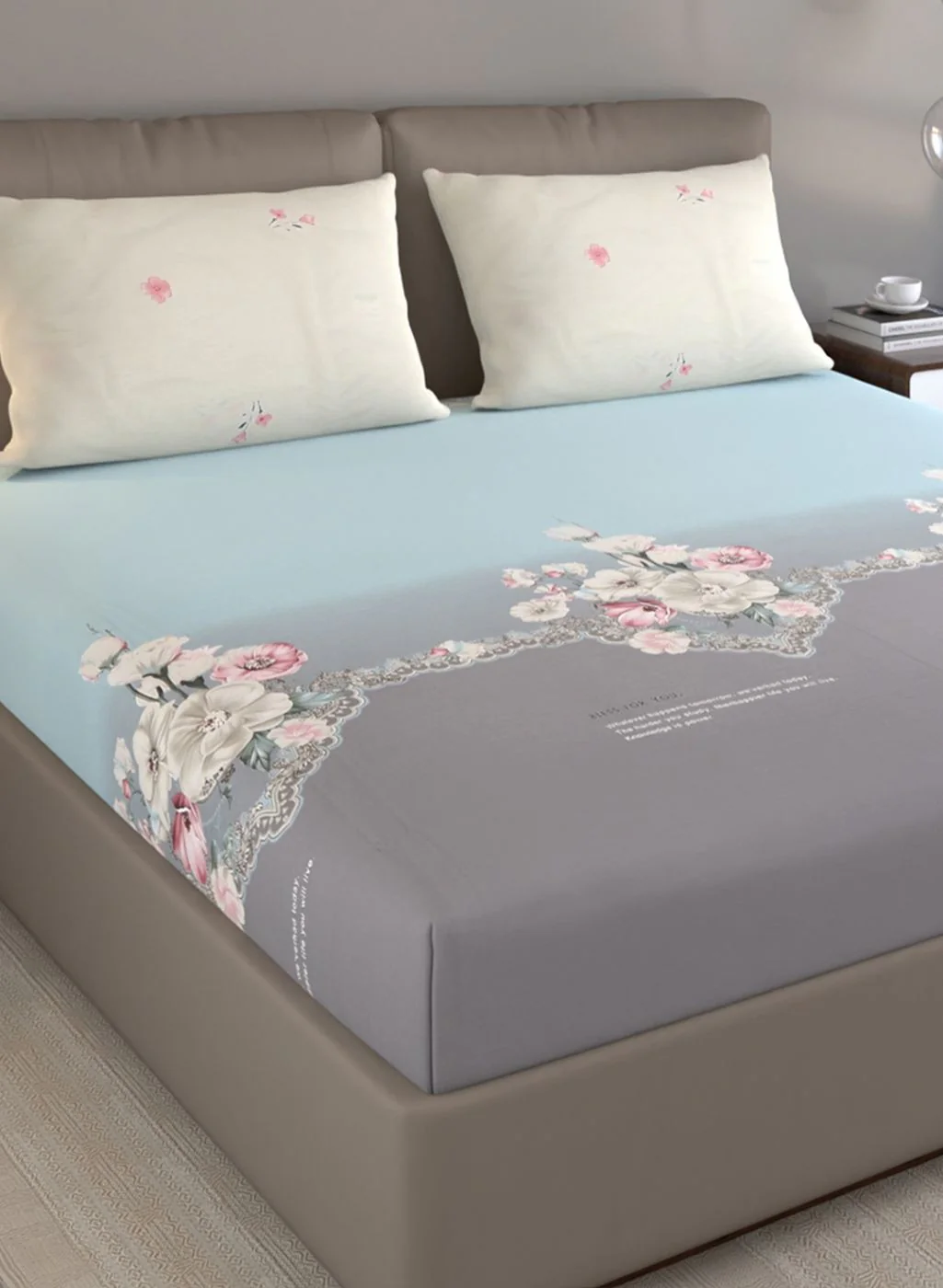 200TC Pure Cotton Queen Bedsheet with 2 Pillow Covers - Image 4