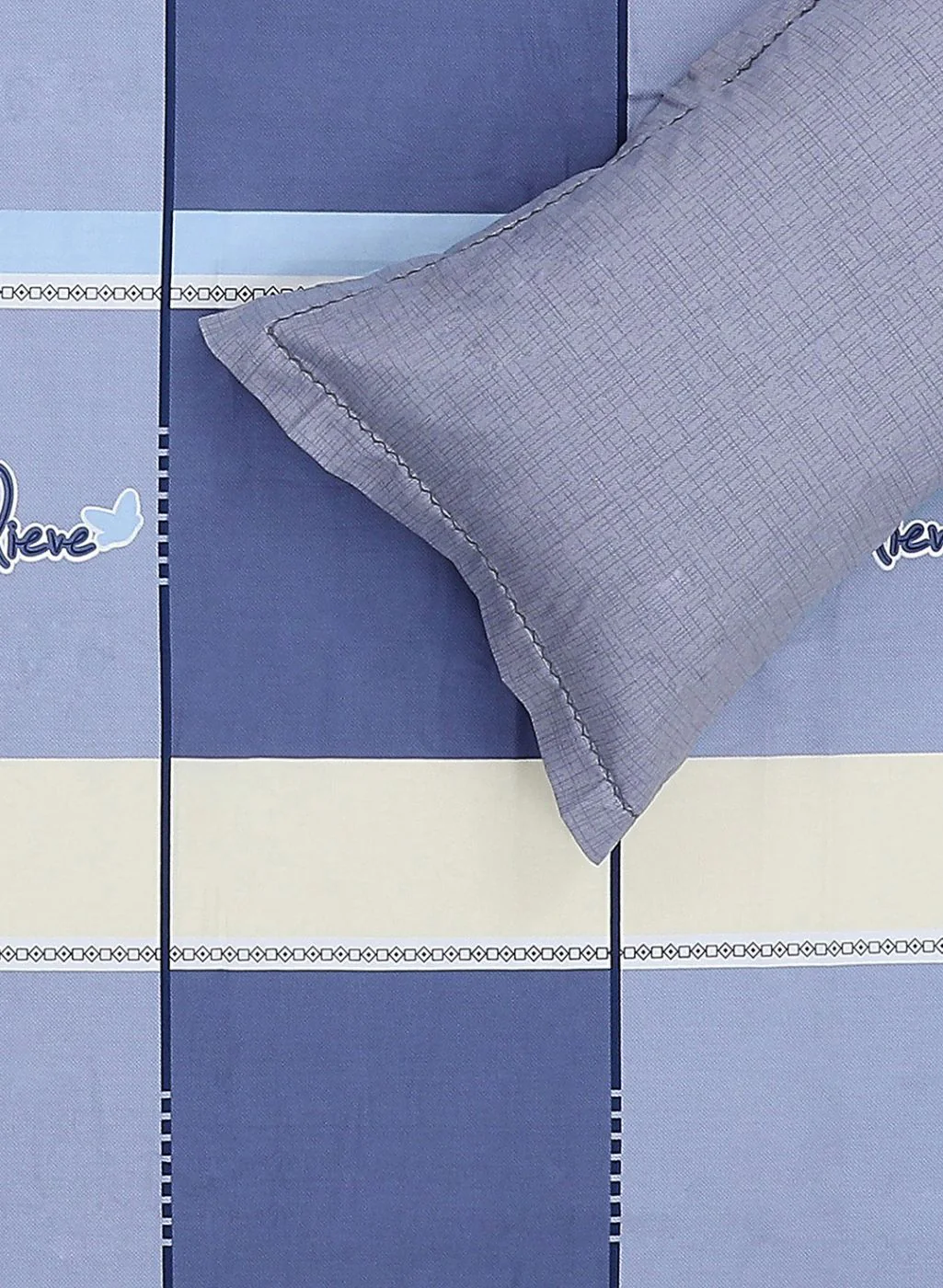 200TC Pure Cotton Queen Bedsheet with 2 Pillow Covers - Image 5