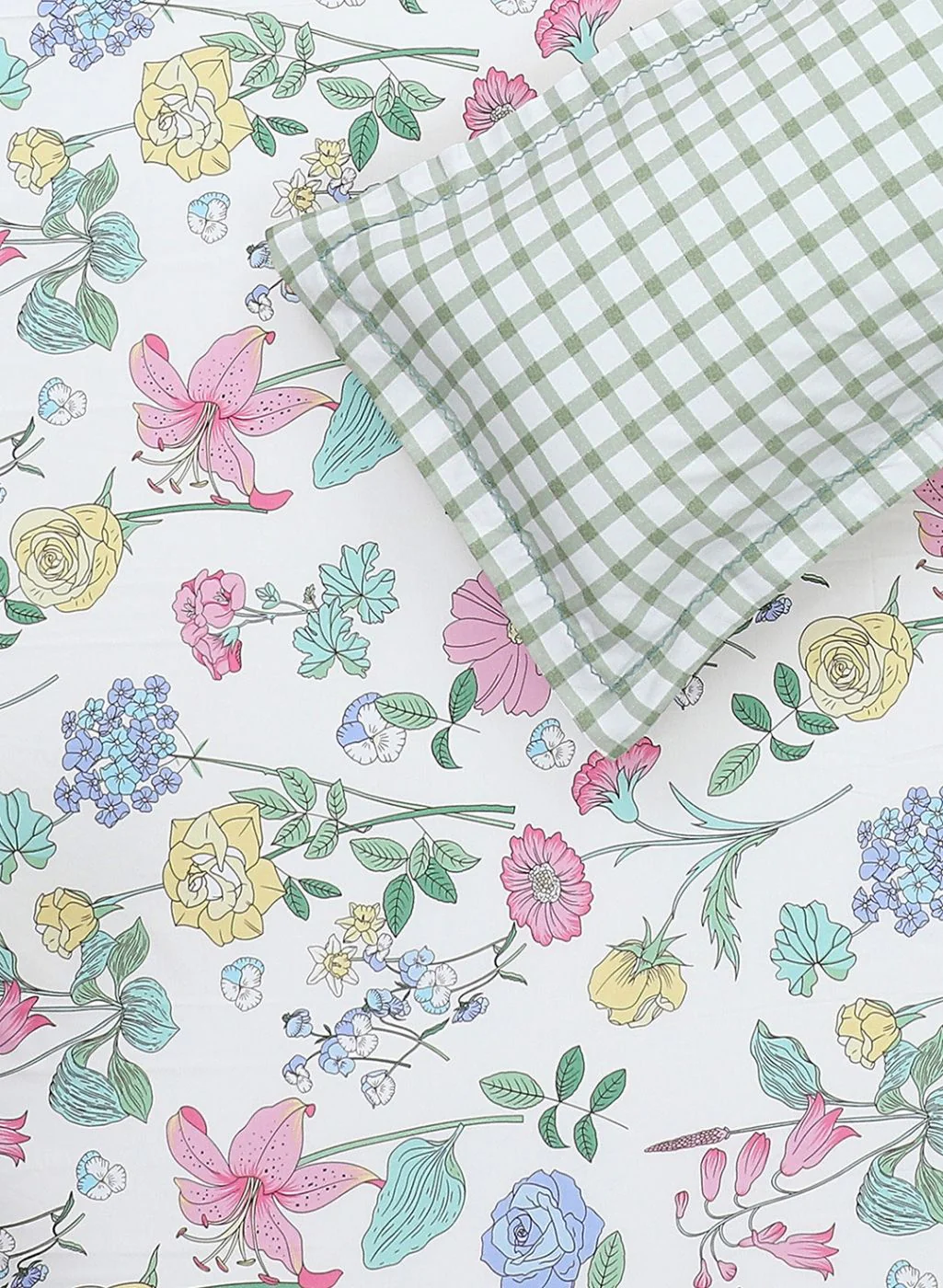 200TC Pure Cotton Queen Bedsheet with 2 Pillow Covers - Image 5