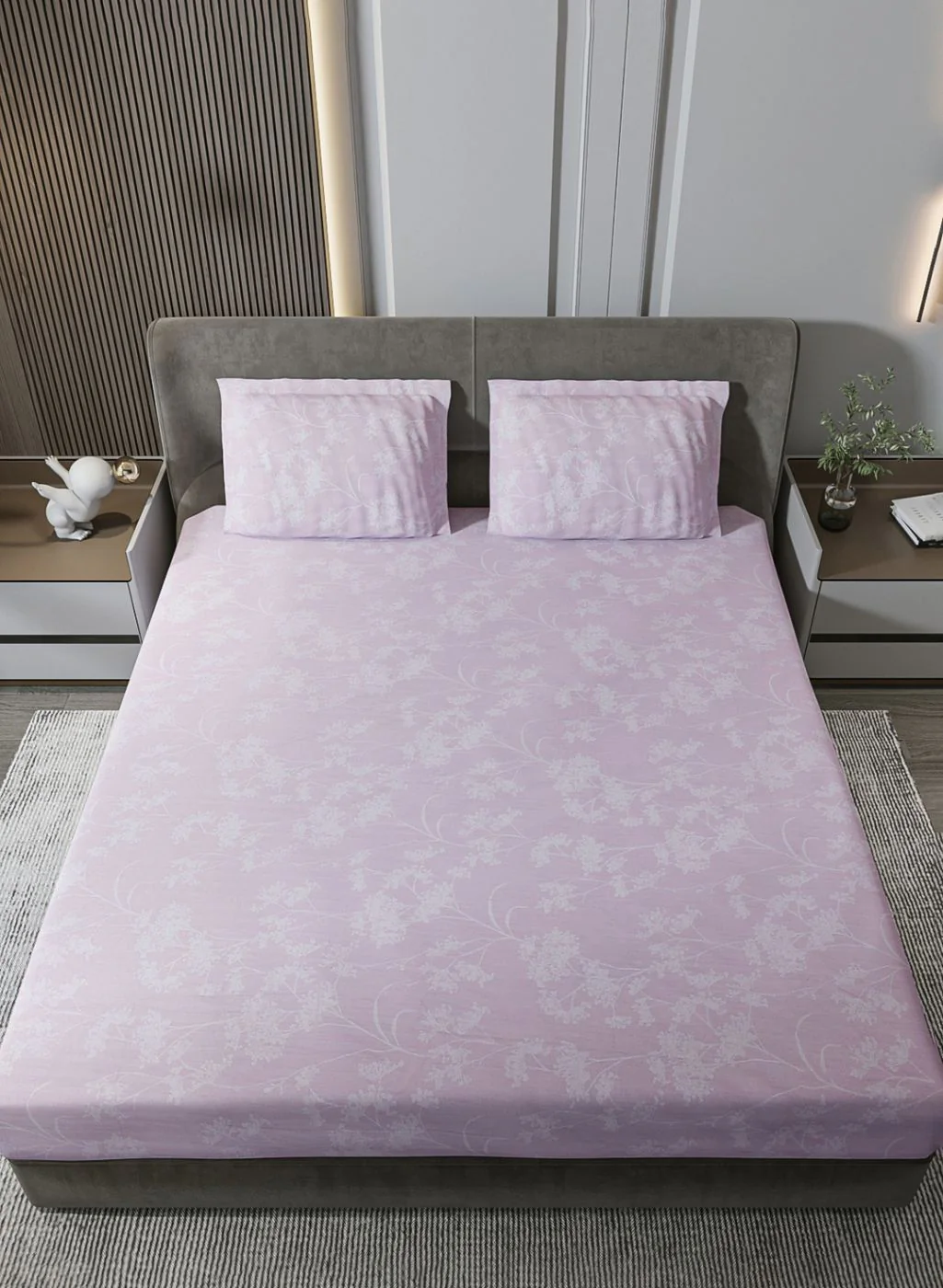 210TC Pure Cotton King Bedsheet with 2 Pillow Covers - Image 3