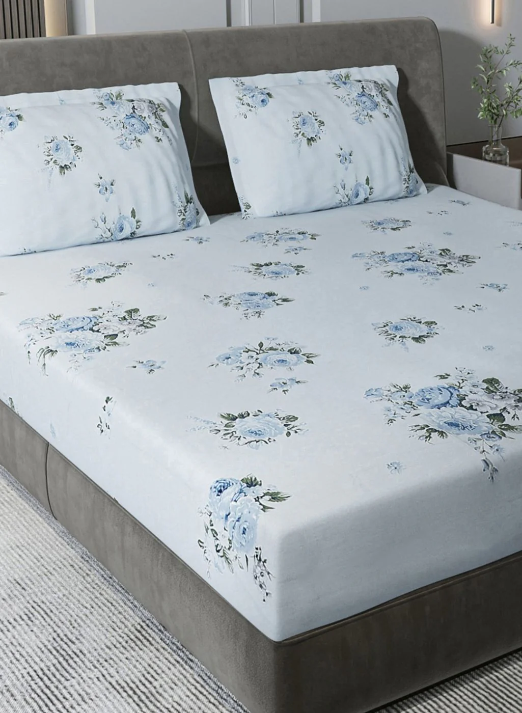 210TC Pure Cotton King Bedsheet with 2 Pillow Covers - Image 4
