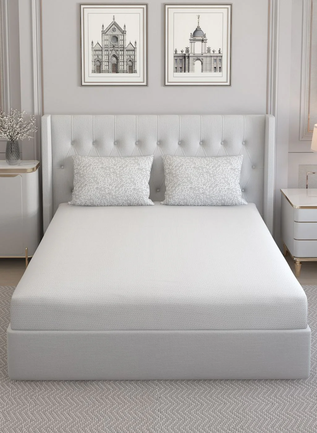 210TC Pure Cotton Queen Bedsheet with 2 Pillow Covers - Image 3