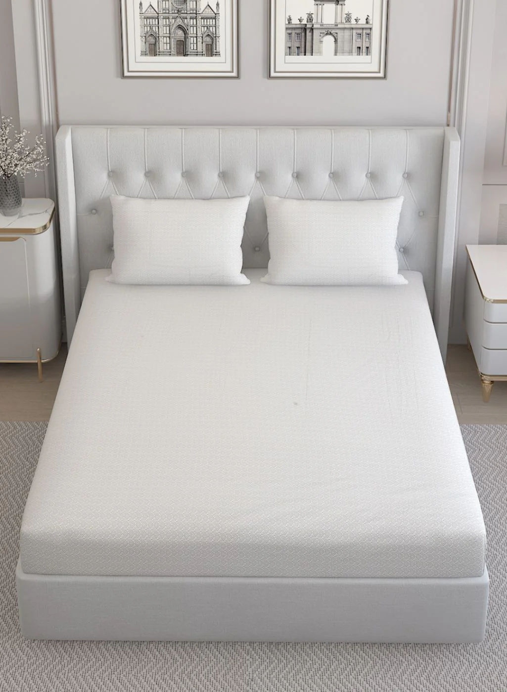 210TC Pure Cotton Queen Bedsheet with 2 Pillow Covers - Image 4