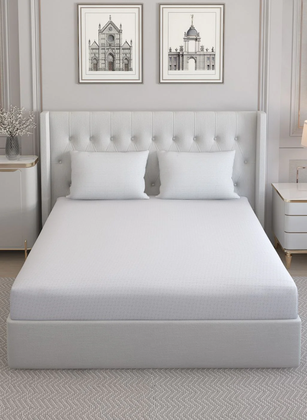 210TC Pure Cotton Queen Bedsheet with 2 Pillow Covers - Image 3