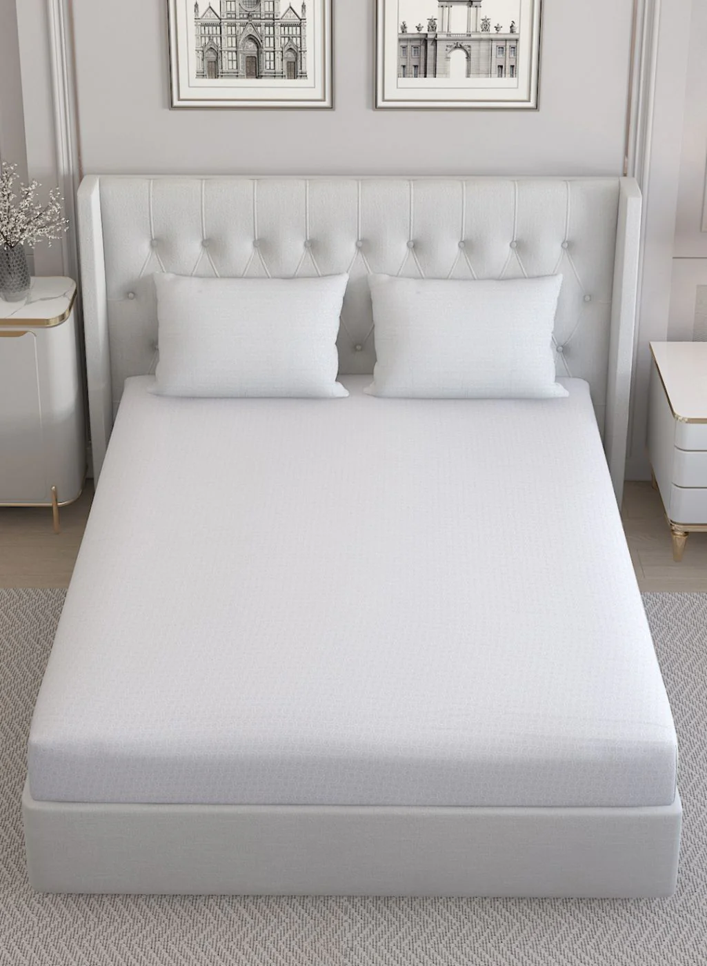 210TC Pure Cotton Queen Bedsheet with 2 Pillow Covers - Image 4