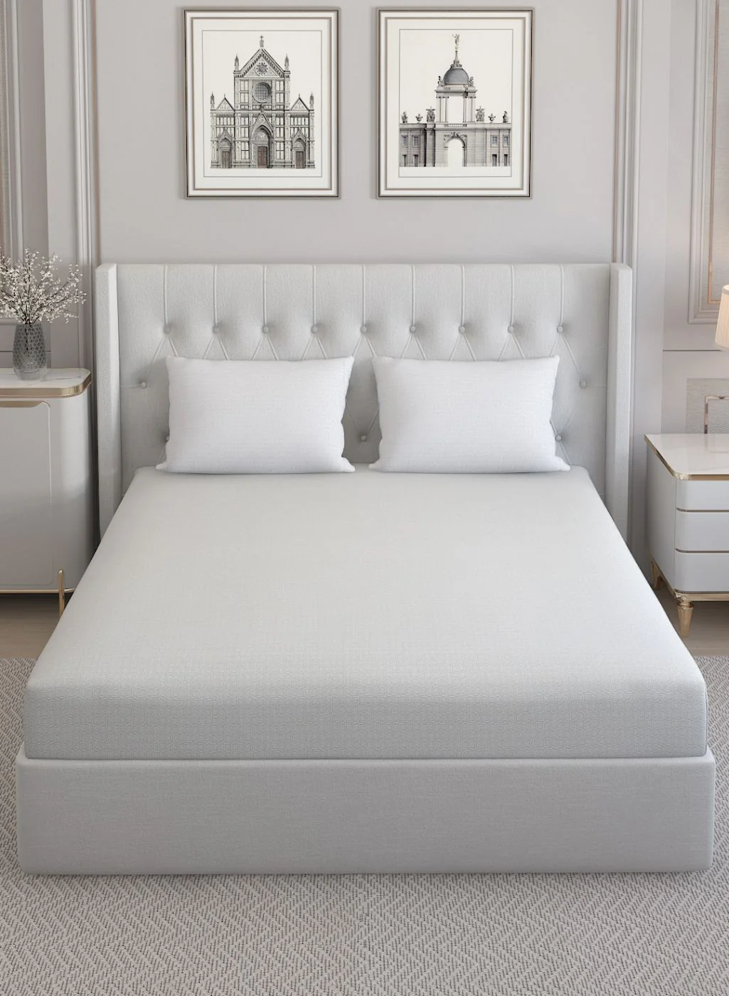 210TC Pure Cotton Queen Bedsheet with 2 Pillow Covers - Image 3