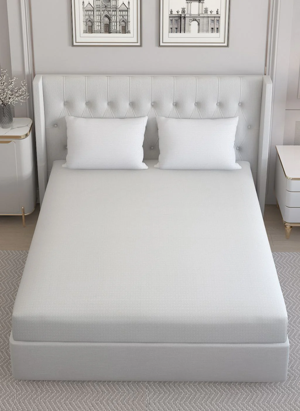 210TC Pure Cotton Queen Bedsheet with 2 Pillow Covers - Image 4