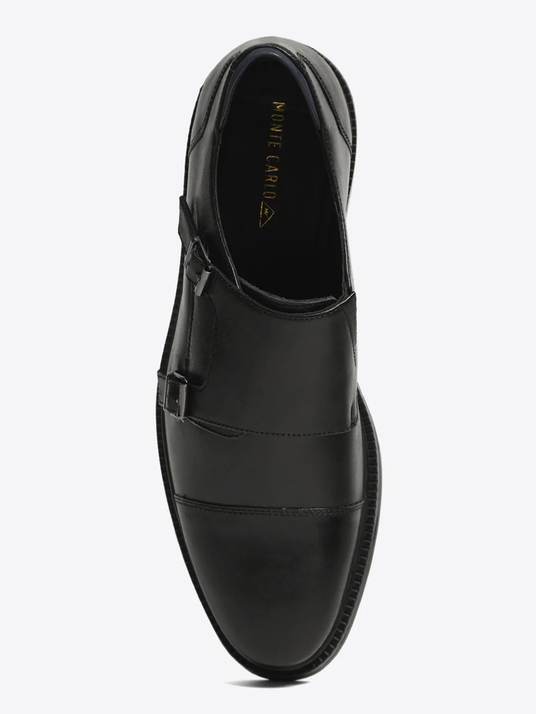 Monte Carlo Black Double Monk Strap Formal Shoes for Men - Image 6