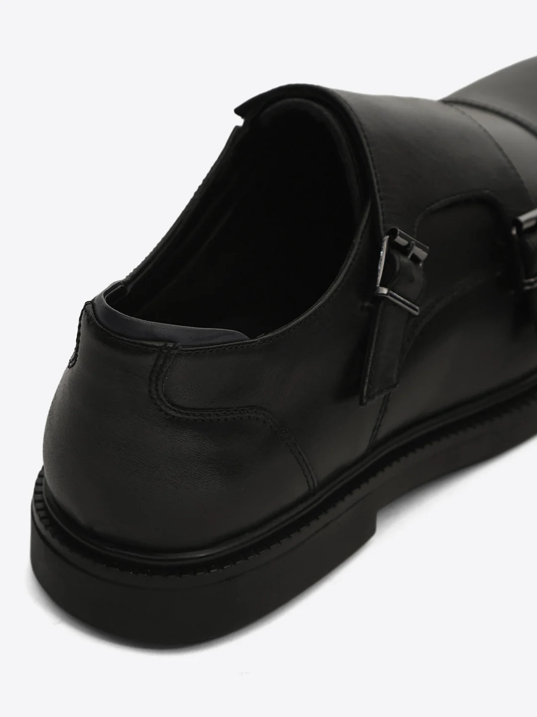 Monte Carlo Black Double Monk Strap Formal Shoes for Men - Image 8
