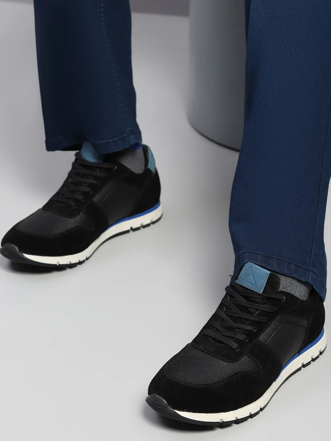 Monte Carlo Black Leather Classic Retro Vintage Casual Lifestyle Trainer Lace-Up Sneakers for Men - Image 11
