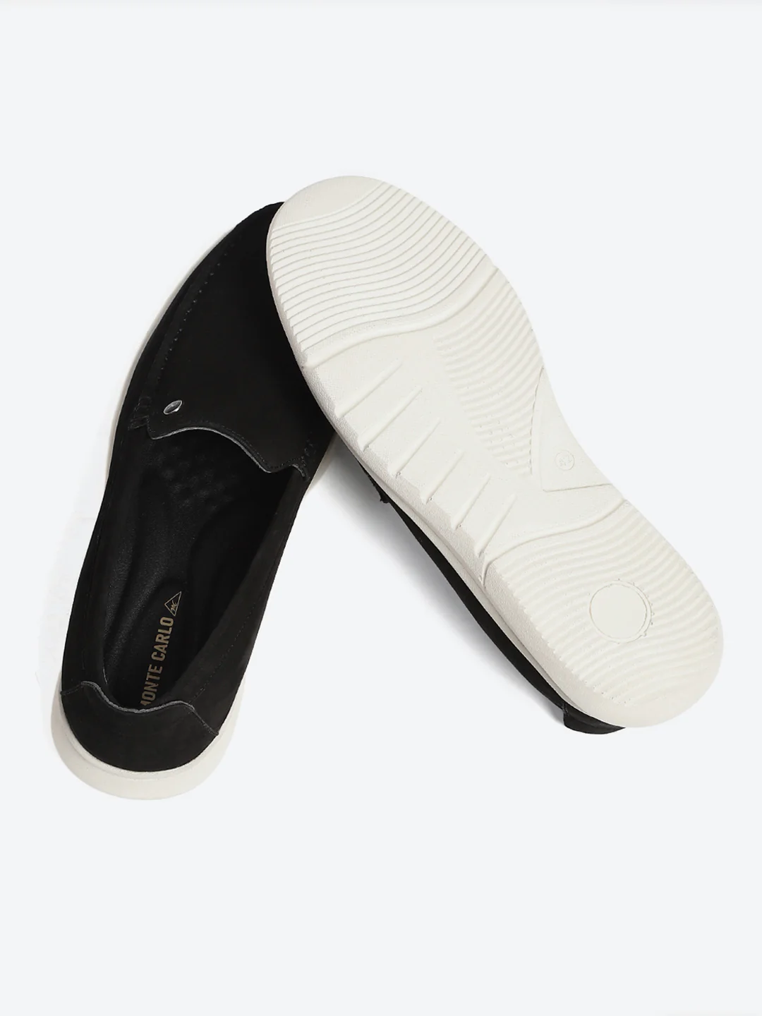 Monte Carlo Black Light Weight Nu Buck Leather Casual Slip on Loafers for Men - Image 8