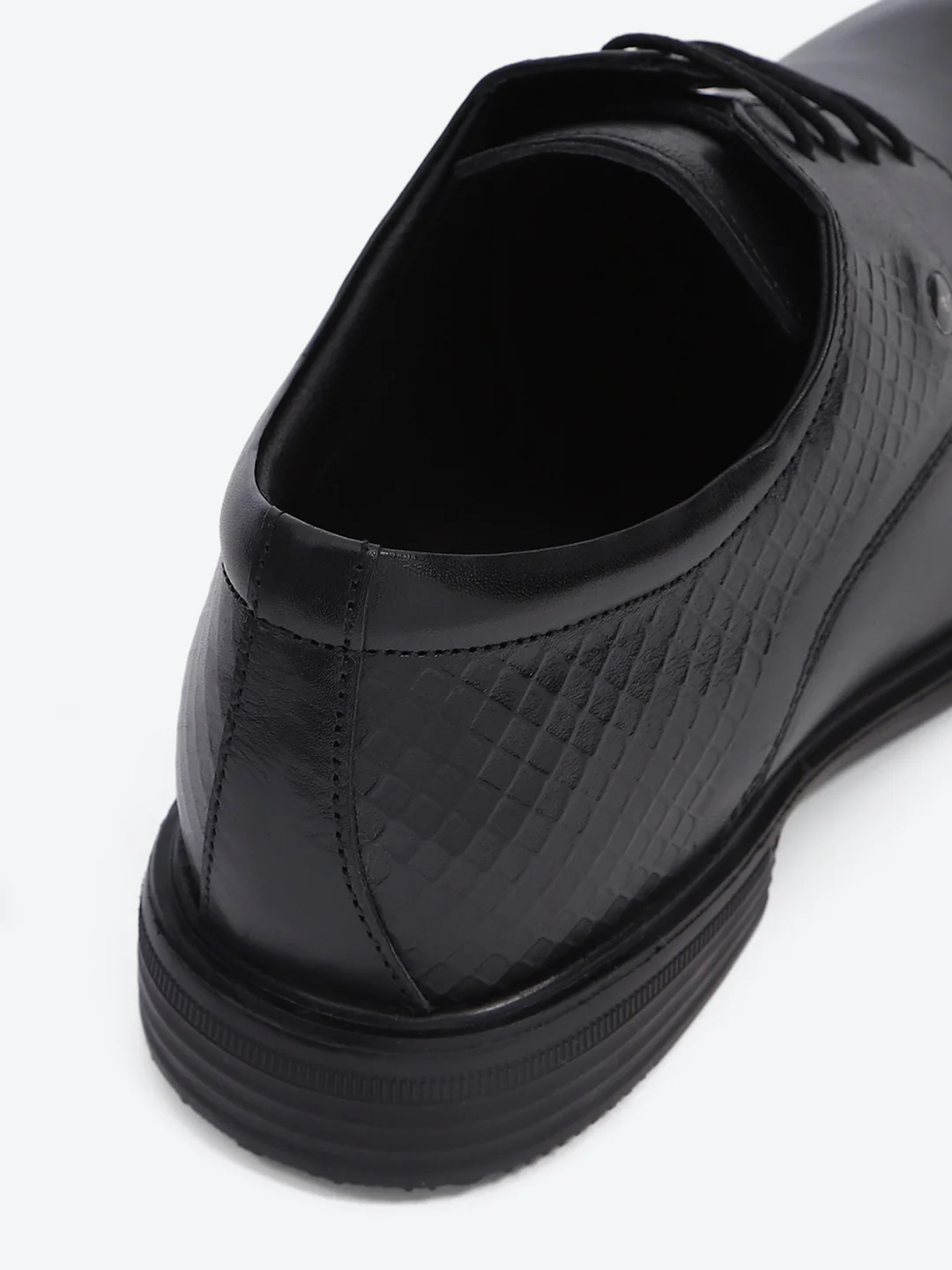 Monte Carlo Black Polished Finish Formal & Business Lace Up Style Derby Dress Shoes for Men - Image 9