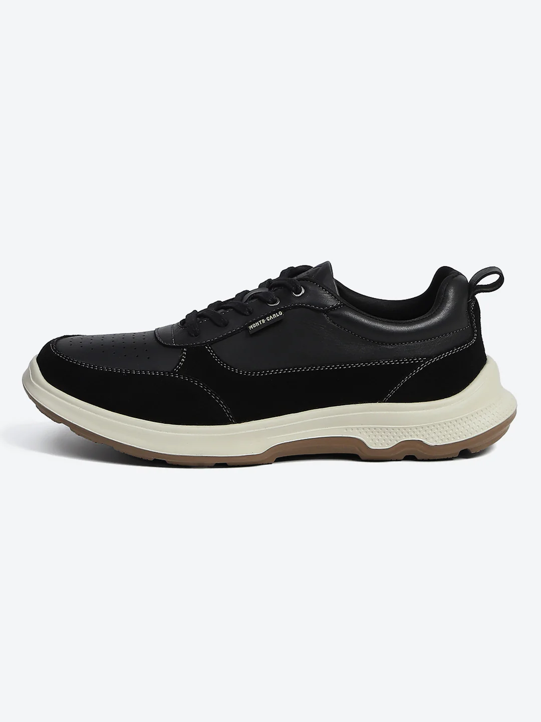 Monte Carlo Black & Taupe Comfort Casual Sneakers for Men - Image 4