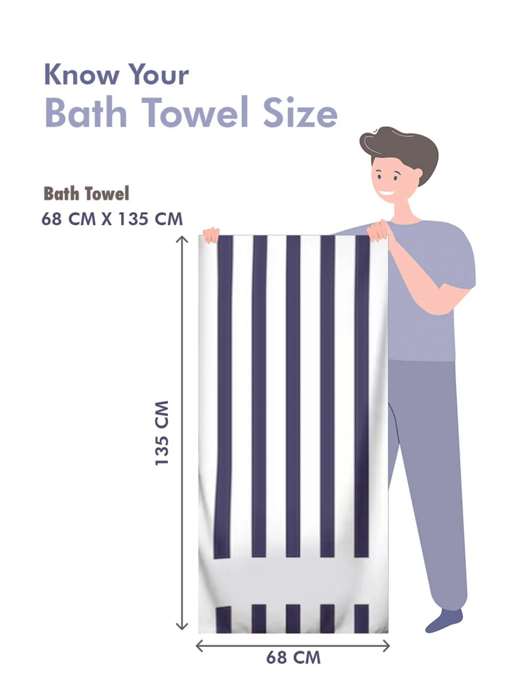 Blue Cotton 400 GSM Bath Towel - Image 6