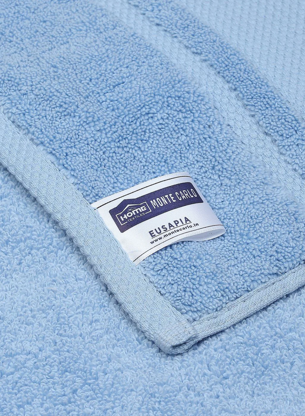 Blue Cotton 625 GSM Bath Towel - Image 4