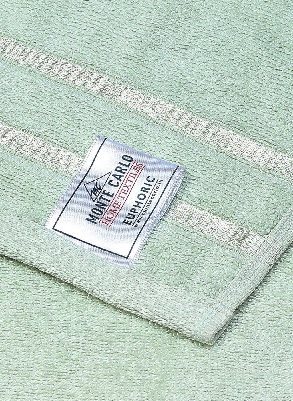 Blue & Green Cotton 525 GSM Towel Set Pack of 4 (2 Bath & 2 Hand Towels) - Image 6