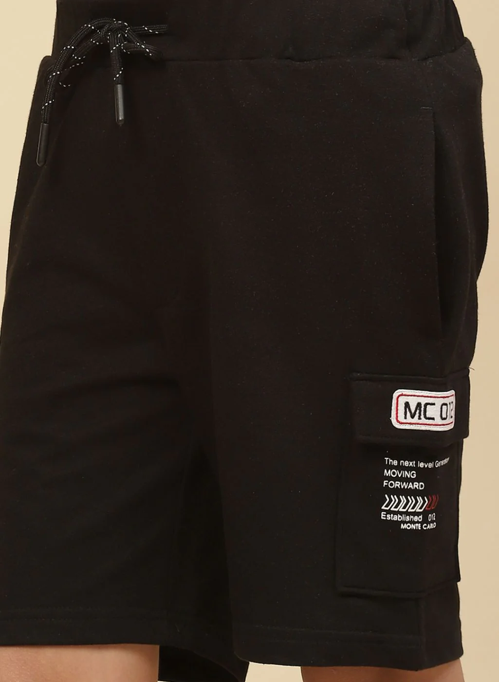 Boys Black Printed Bermuda - Image 5