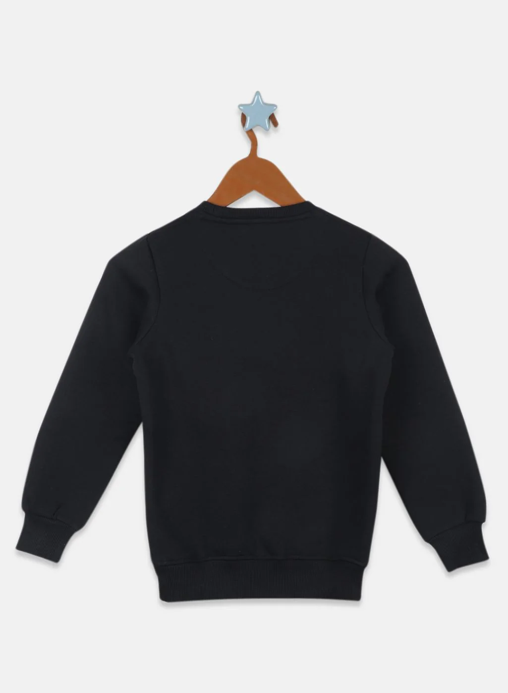 Boys Black Printed Sweatshirt - Image 2