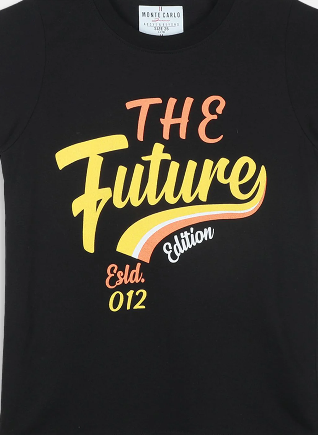Boys Black Printed T-Shirt - Image 3