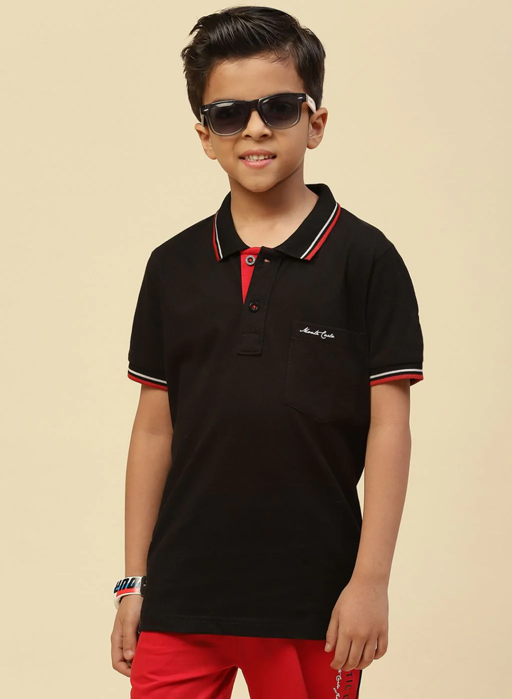 Boys Black Printed T-Shirt - Image 2