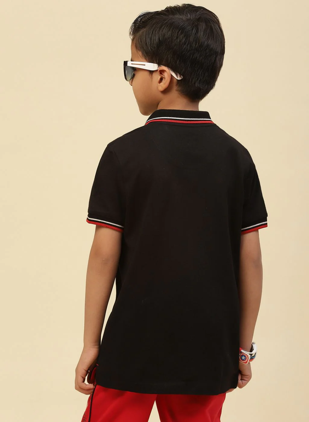Boys Black Printed T-Shirt - Image 5