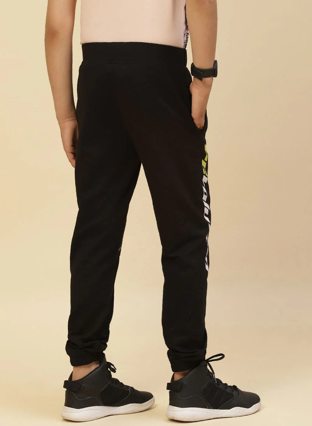 Boys Black Regular Fit Lower - Image 5