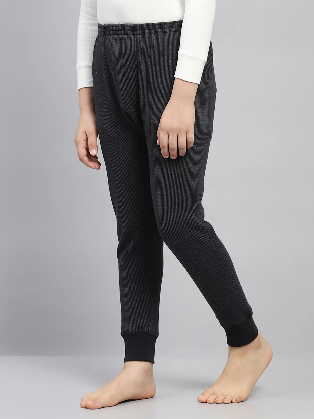 Boys Black Solid Thermal Lower - Image 3
