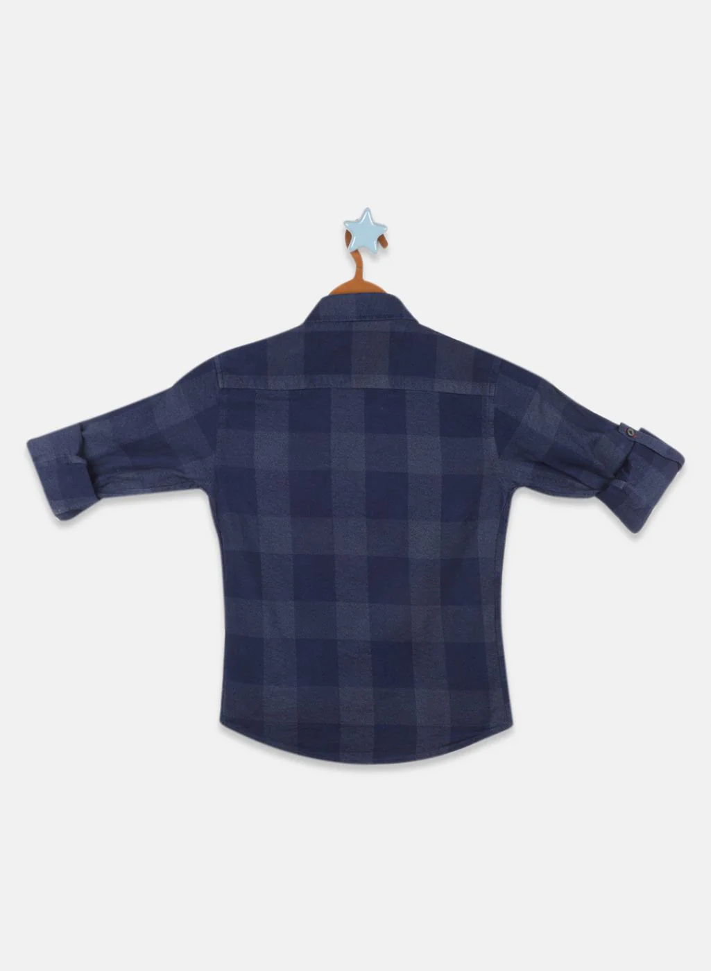 Boys Blue Check Shirt - Image 2