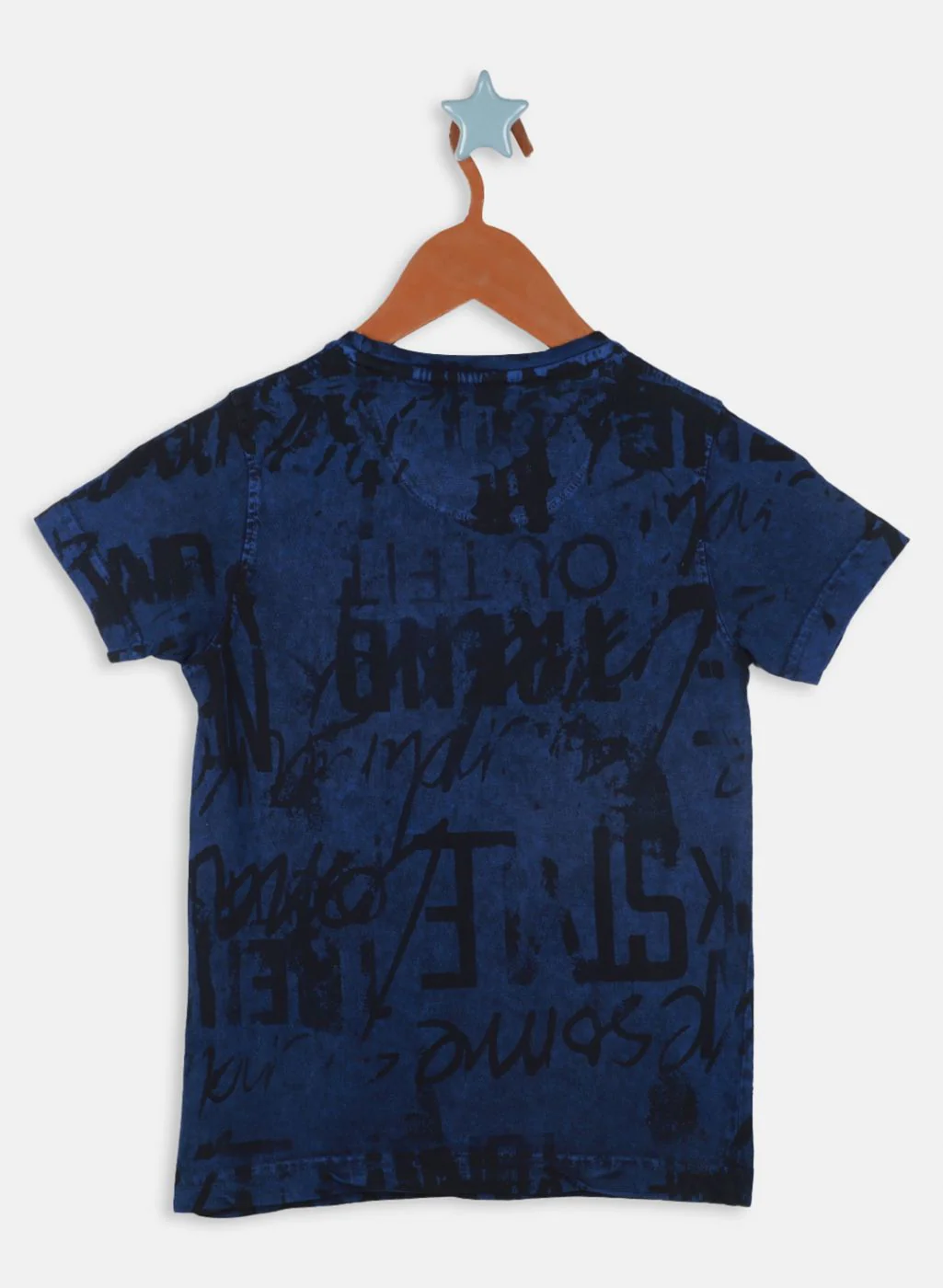 Boys Blue Heavy Wash T-Shirt - Image 2