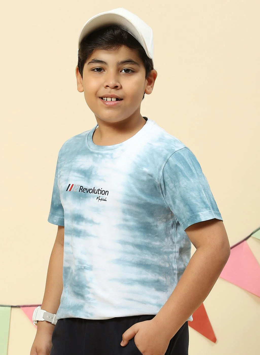 Boys Blue Heavy Wash T-Shirt - Image 3