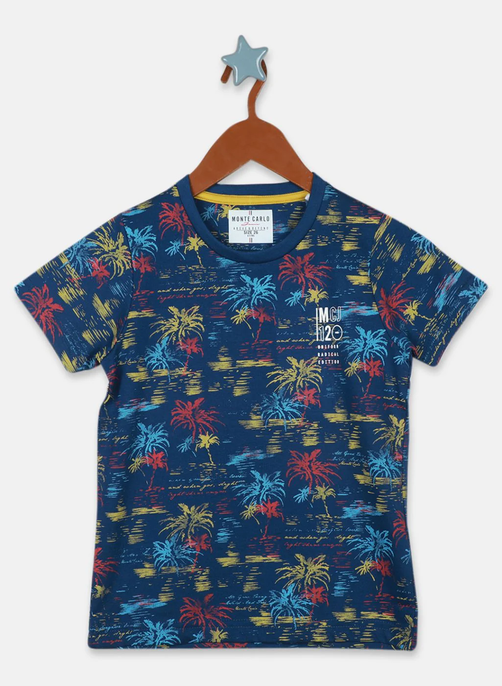 Boys Blue Printed Bermuda Set - Image 3