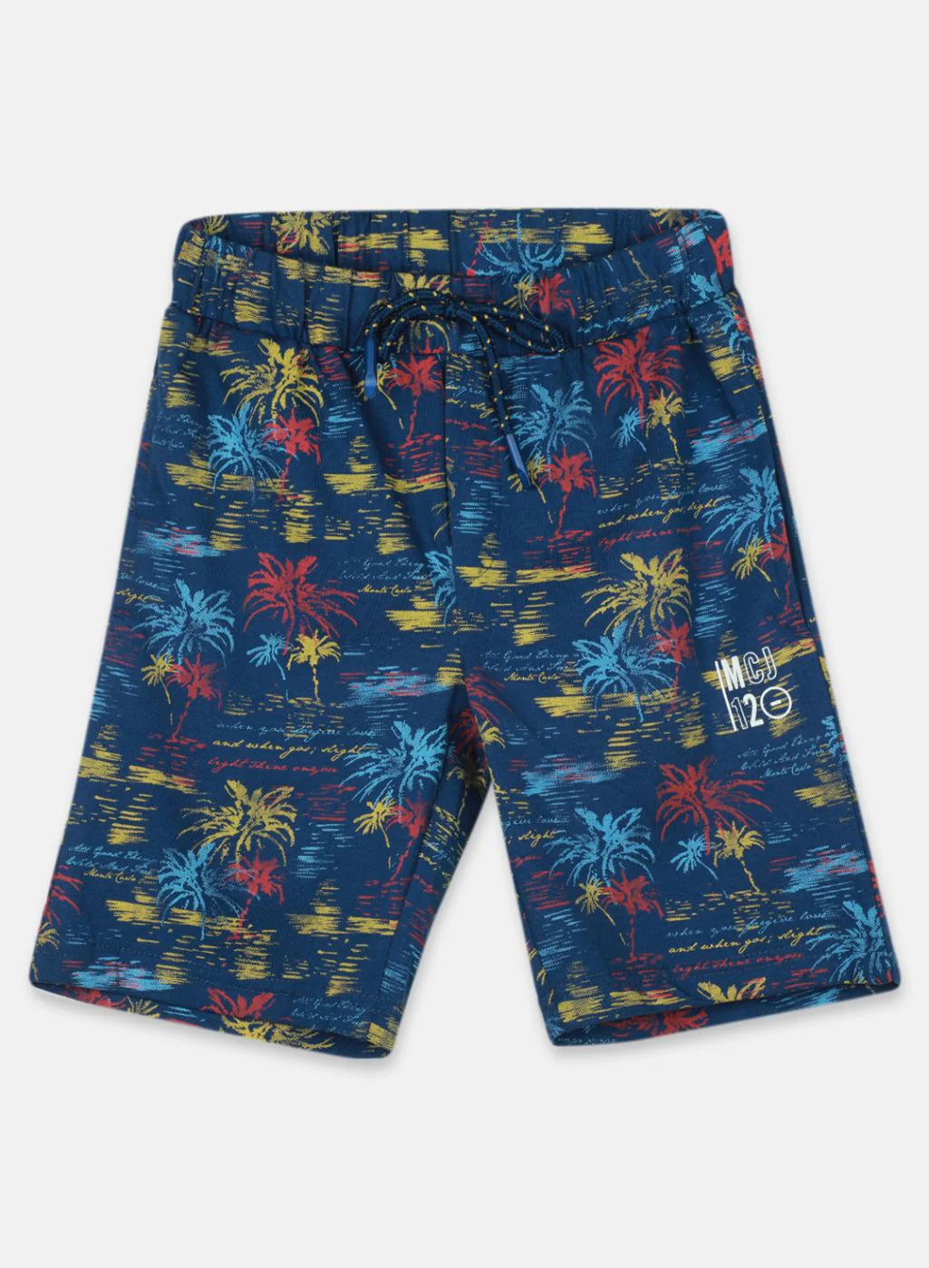 Boys Blue Printed Bermuda Set - Image 5