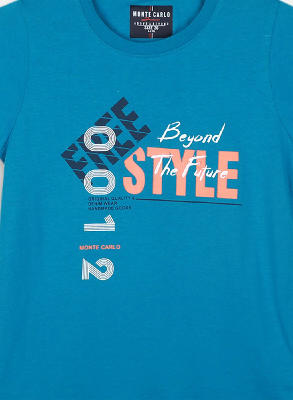 Boys Blue Printed T-Shirt - Image 3