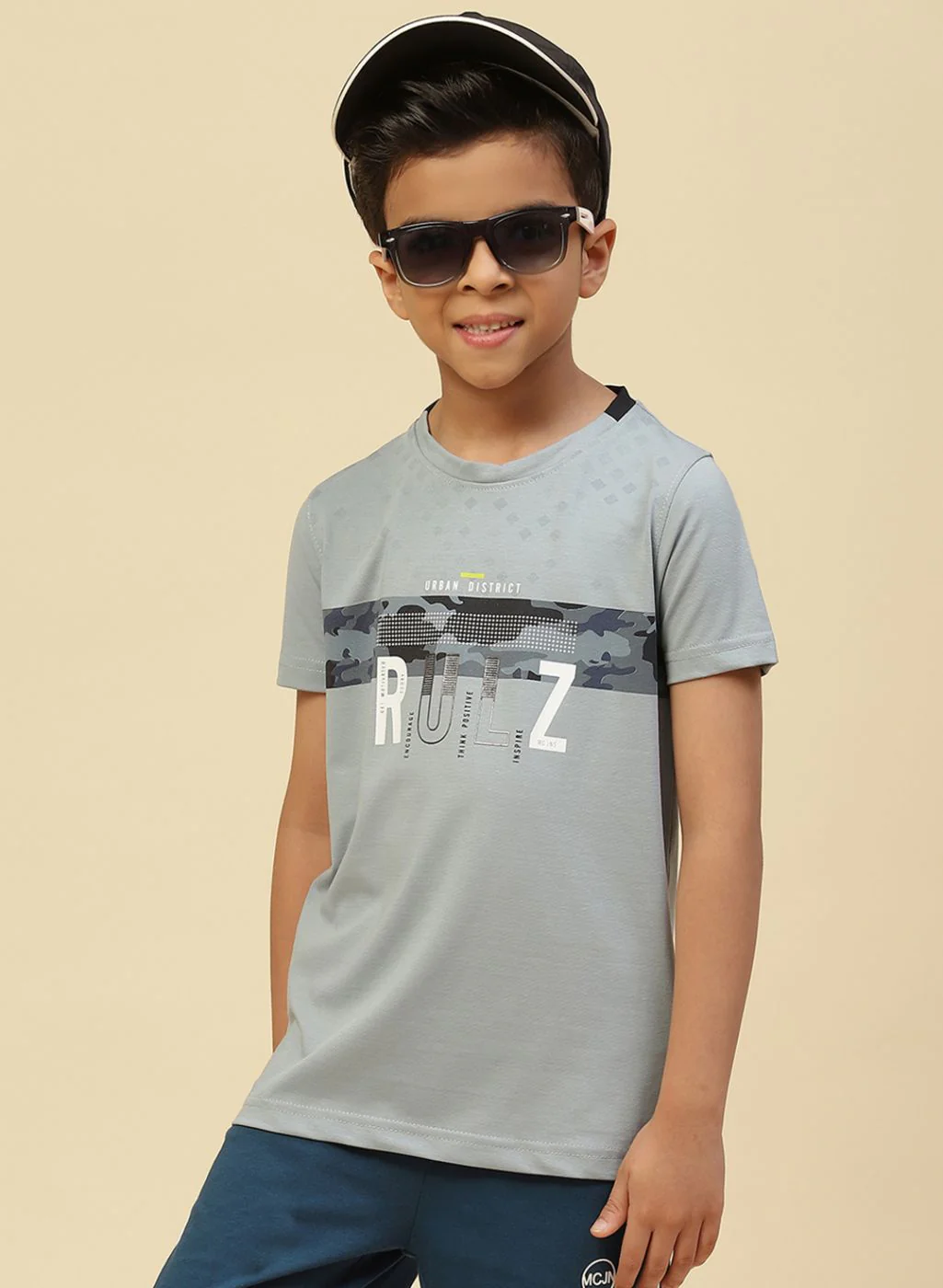 Boys Blue Printed T-Shirt