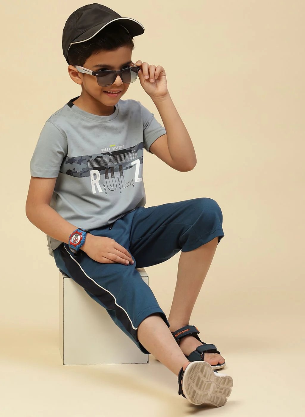 Boys Blue Printed T-Shirt - Image 5
