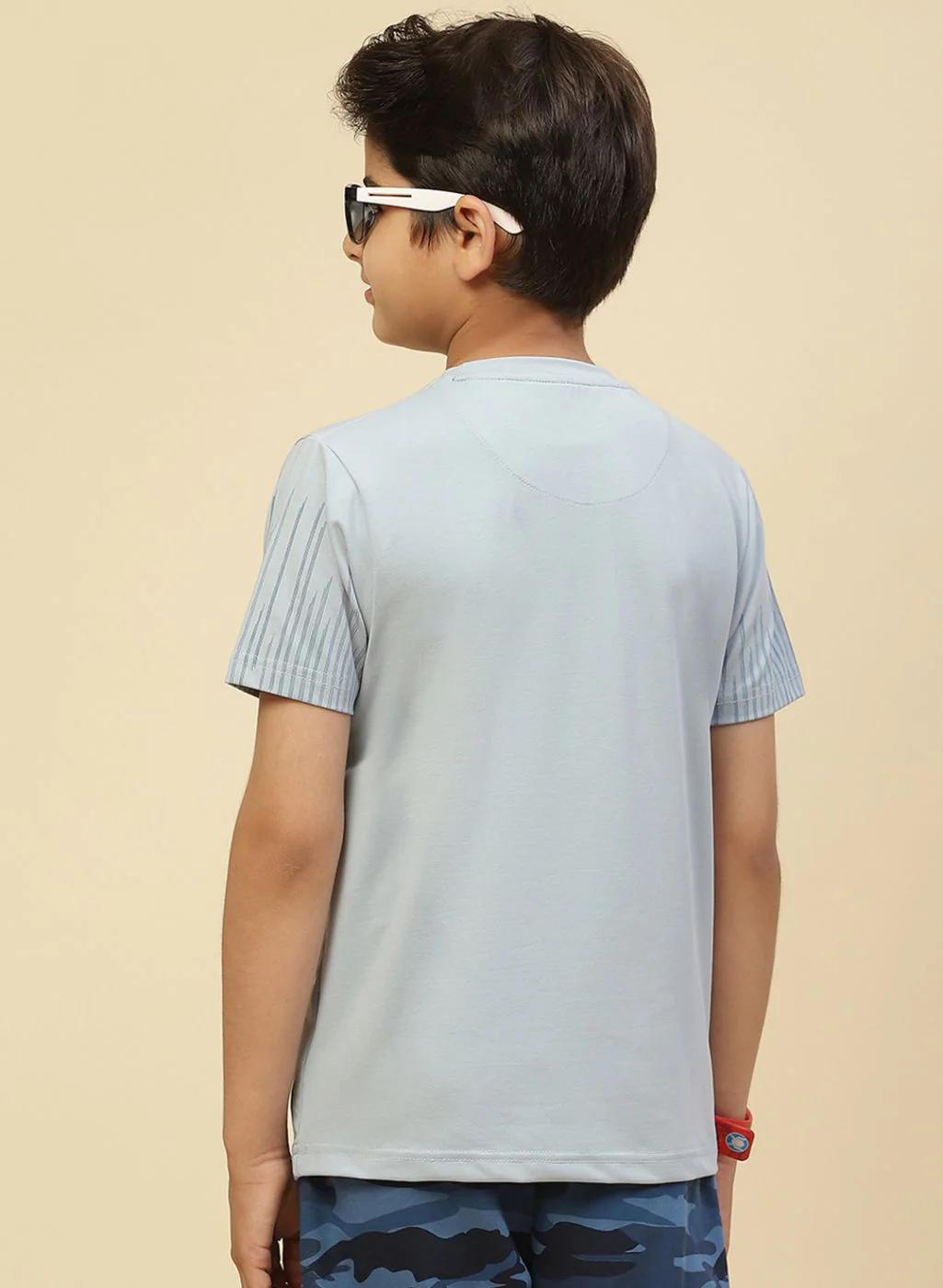 Boys Blue Printed T-Shirt - Image 4