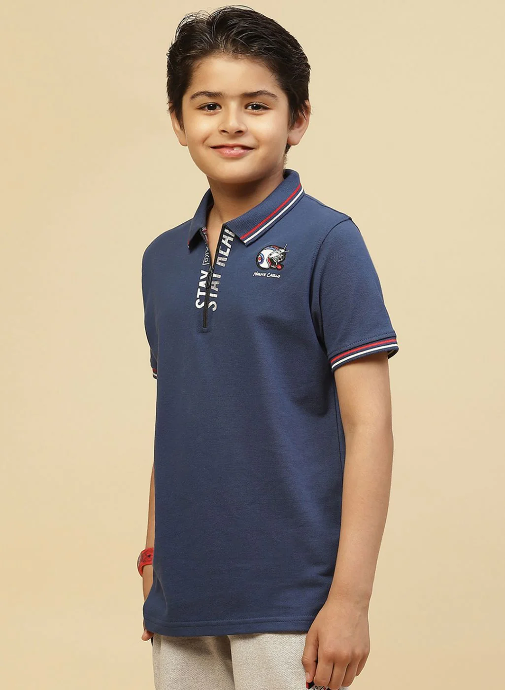 Boys Blue Printed T-Shirt - Image 3