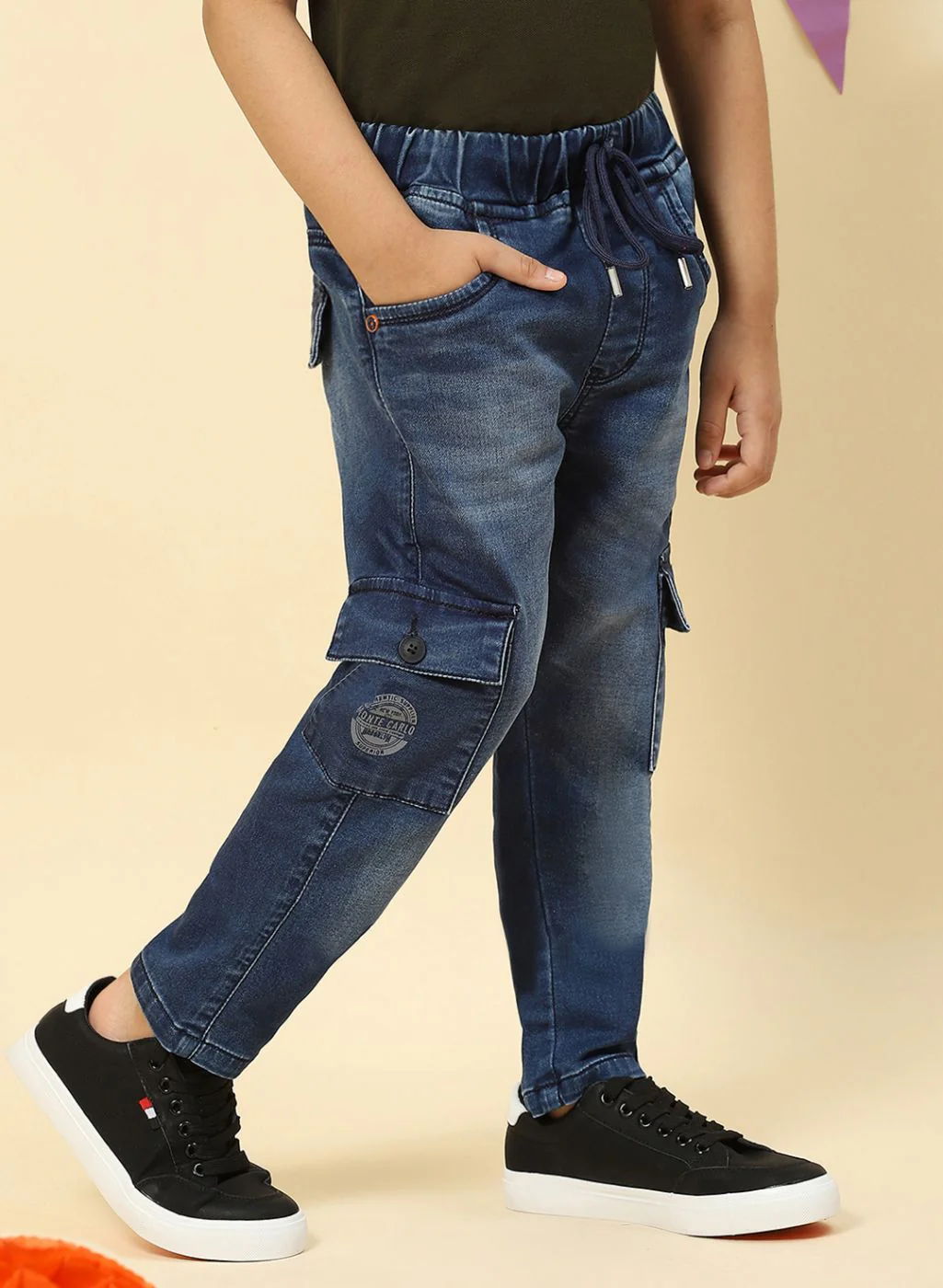 Boys Blue Regular Fit Jogger - Image 4