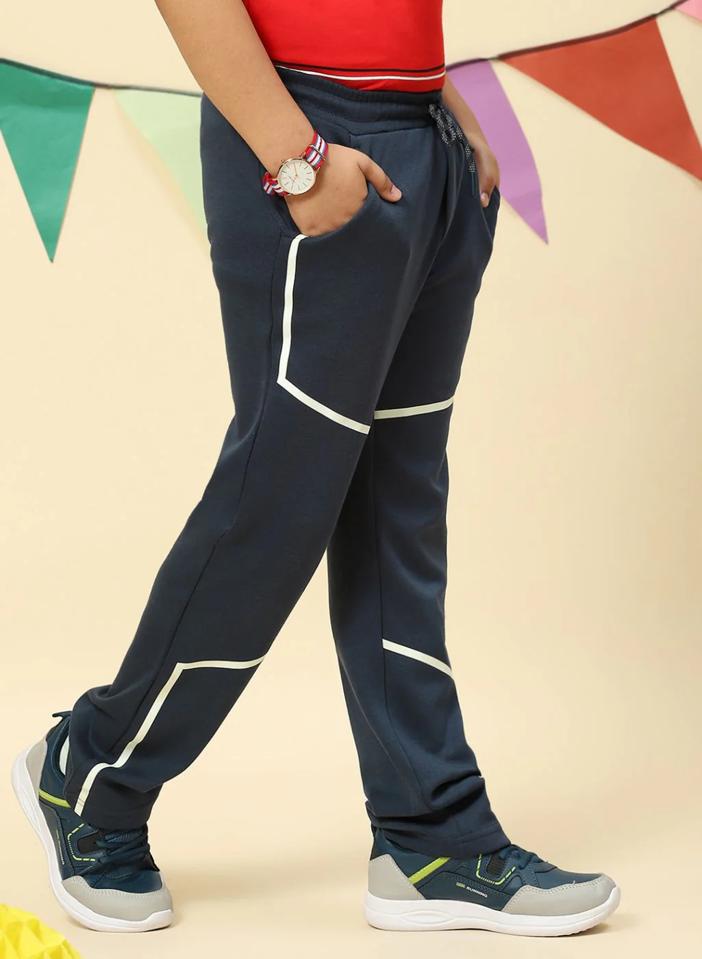 Boys Carbon Grey Regular Fit Lower - Image 4