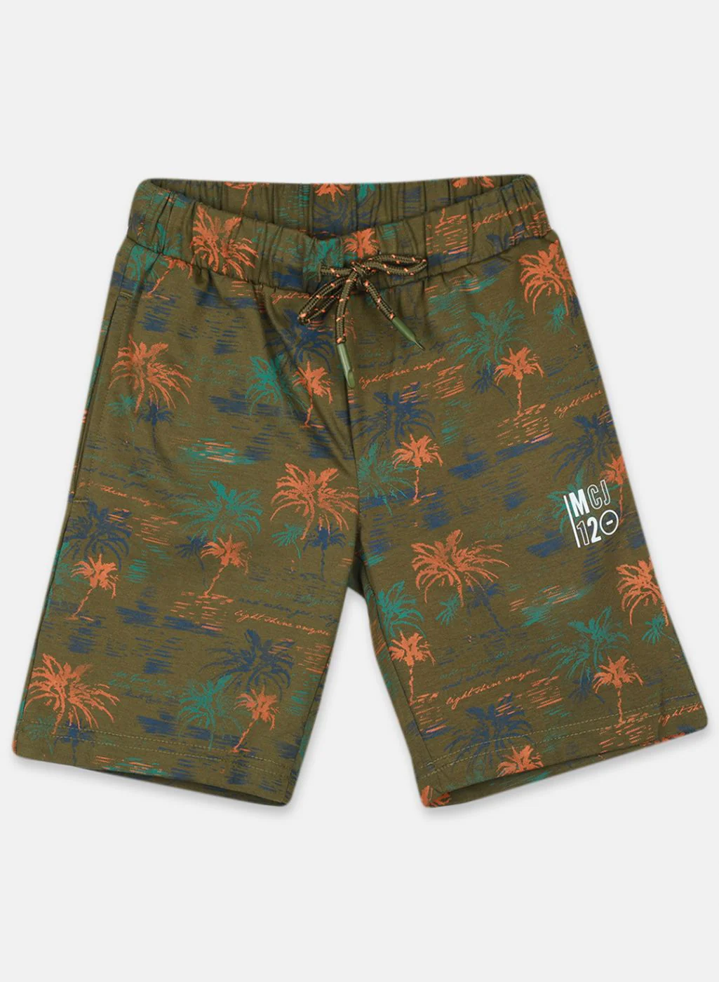 Boys Green Printed Bermuda Set - Image 5