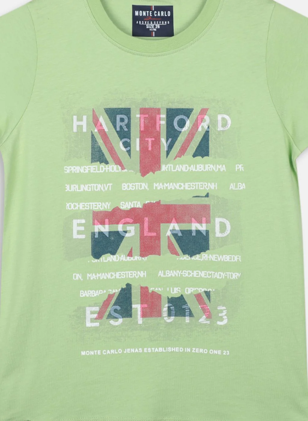 Boys Green Printed T-Shirt - Image 3