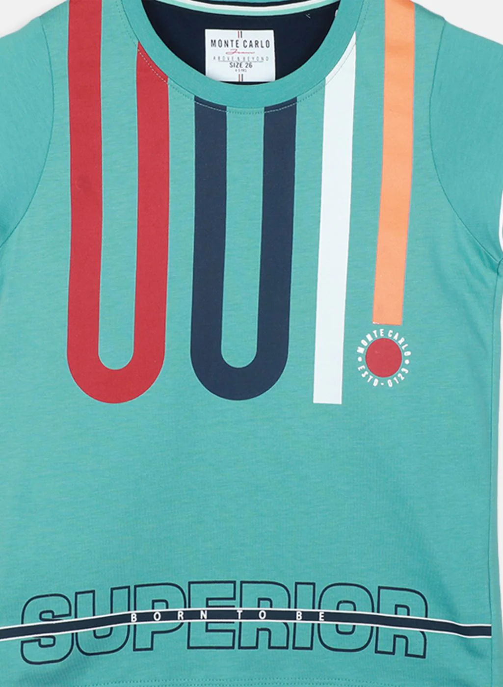 Boys Green Printed T-Shirt - Image 3