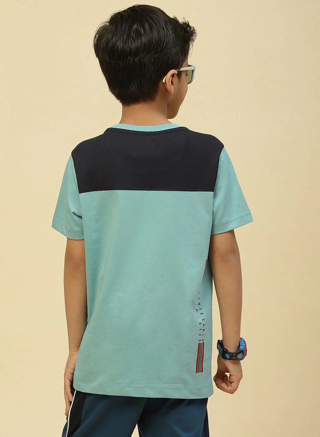 Boys Green Printed T-Shirt - Image 5