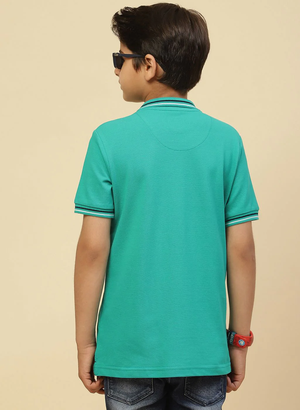 Boys Green Printed T-Shirt - Image 5